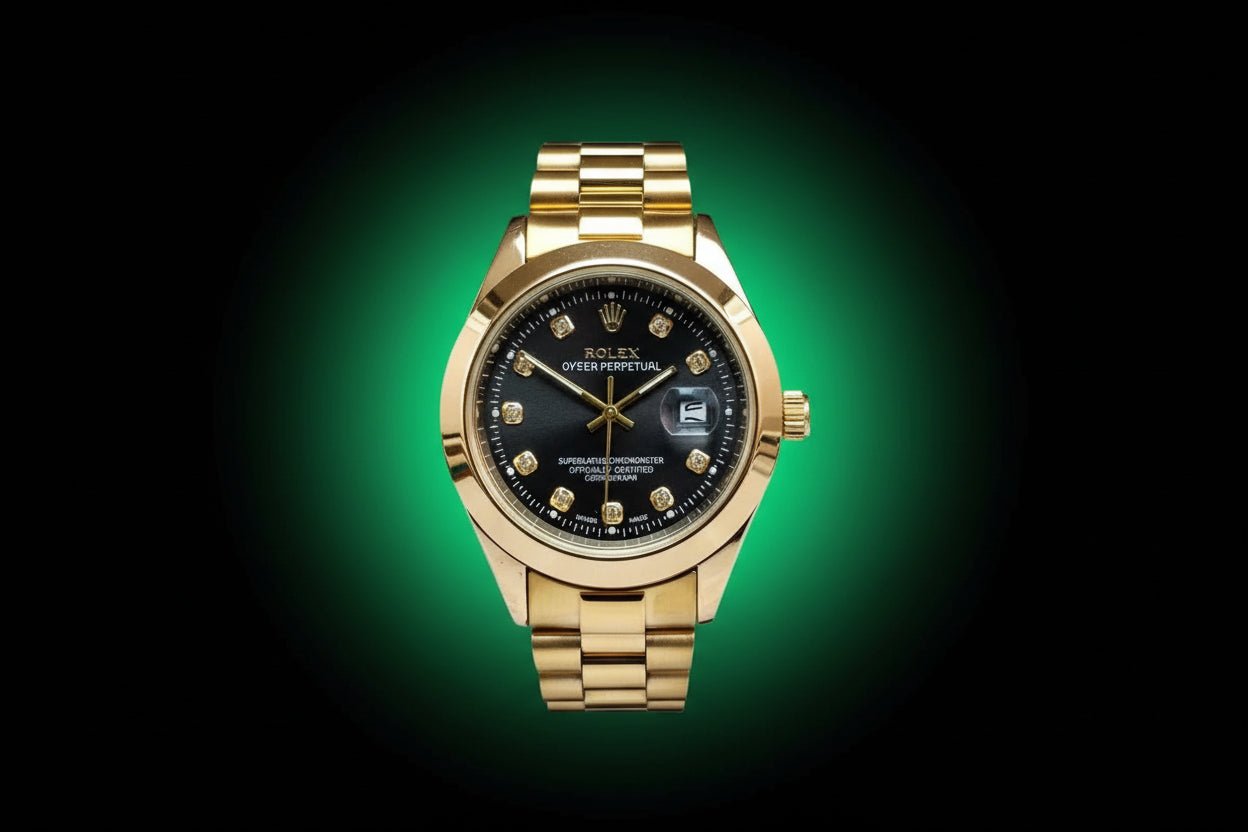 Royal Gold X Black – Mirror Shine, Bold Presence - SSHOQ