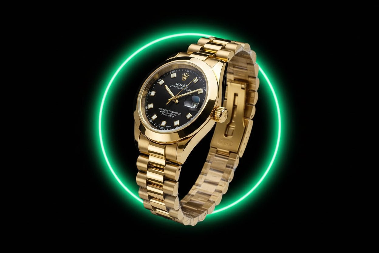 Royal Gold X Black – Mirror Shine, Bold Presence - SSHOQ