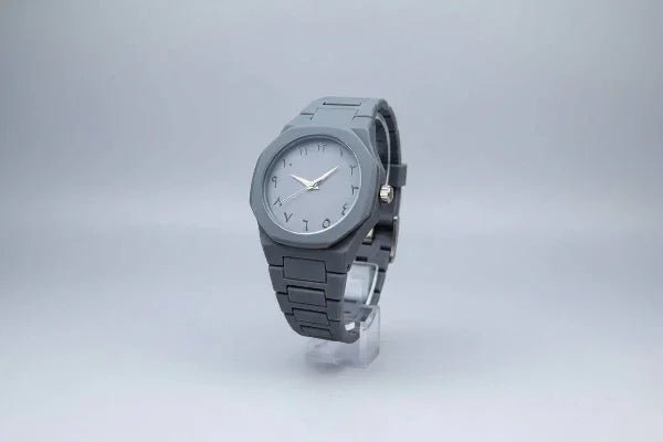 Men's Carbon Fiber GREY Arabic Aura Watch - SSHOQ