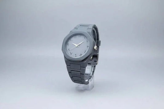 Men's Carbon Fiber GREY Arabic Aura Watch - SSHOQ