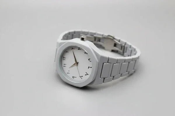 Men's Carbon Fiber GREY Arabic Aura Watch - SSHOQ