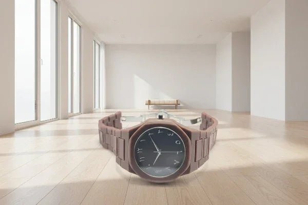 Men's Carbon Fiber BROWN Arabic Aura Watch - SSHOQ